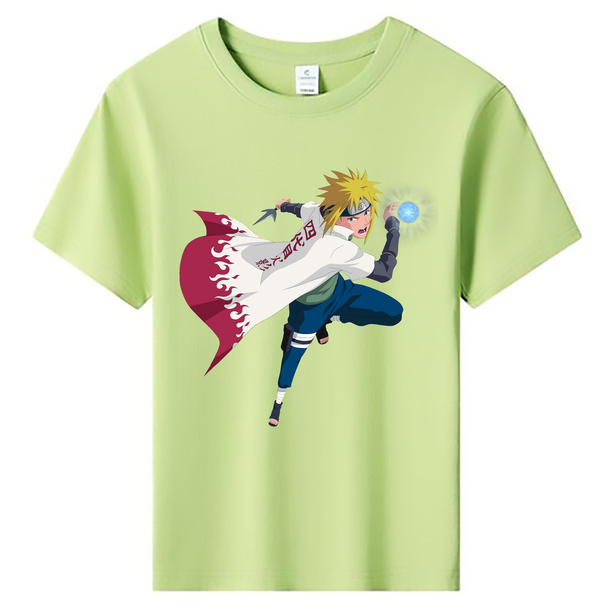（画像用） NARUTO -ナルト- 波風 ミナト Namikaze Minato 綿100％キッズTシャツ（フロントプリント）